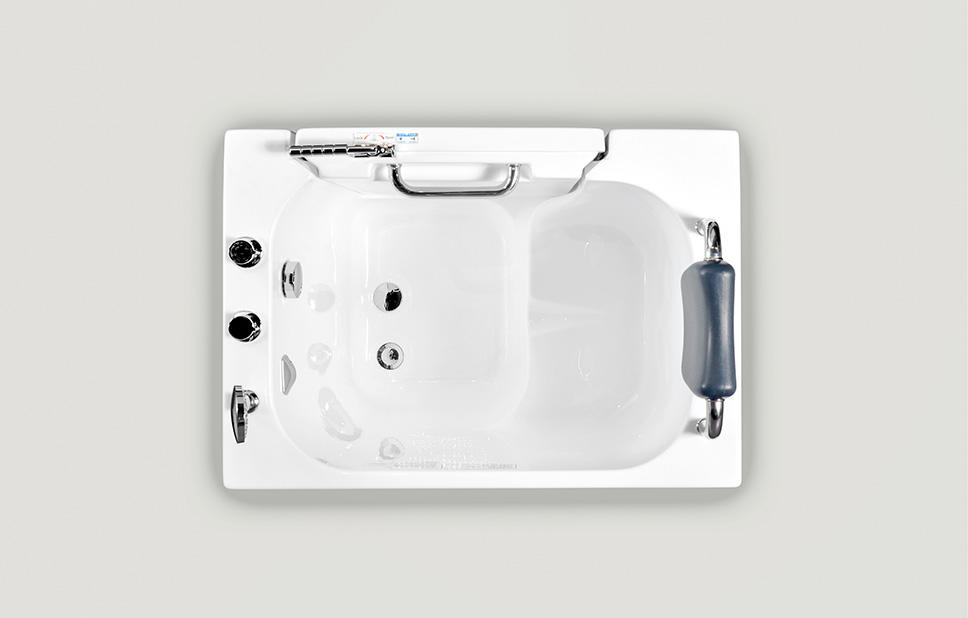 T-103 Open Door Style Acrylic corner shower combo bathtub with drain for old people