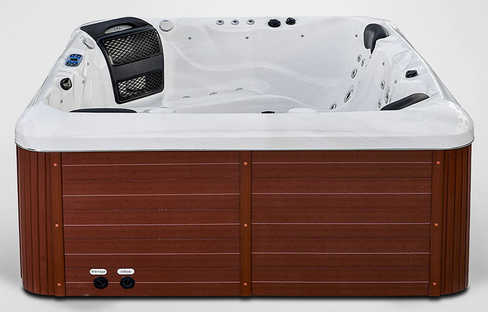 5 adults 2 seat hot tub rectangular hot spa whirlpool bathtub Outdoor spa bathtub BA-826