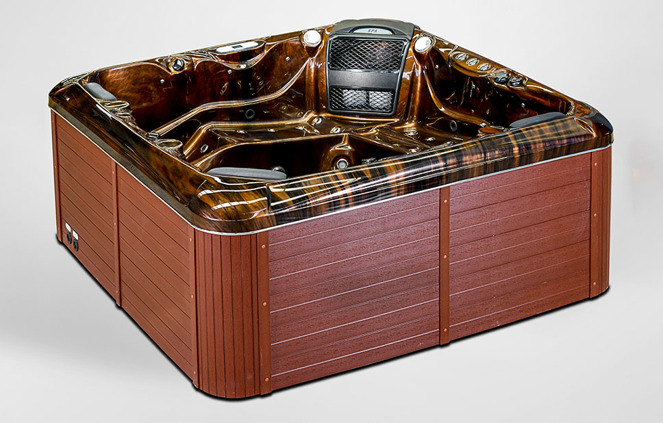5 adults 2 seat hot tub rectangular hot spa whirlpool bathtub Outdoor spa bathtub BA-826