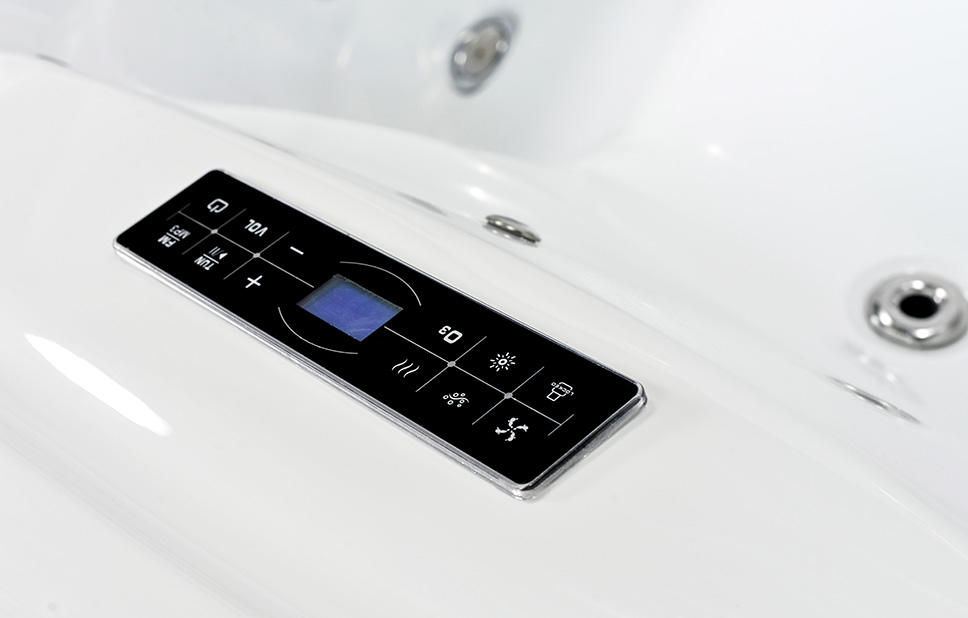 New Design Black Solid Surface Whirlpool Led Light Adult one person Freestanding corner rectangular hot Tub Outdoor spa bathtub BA-831