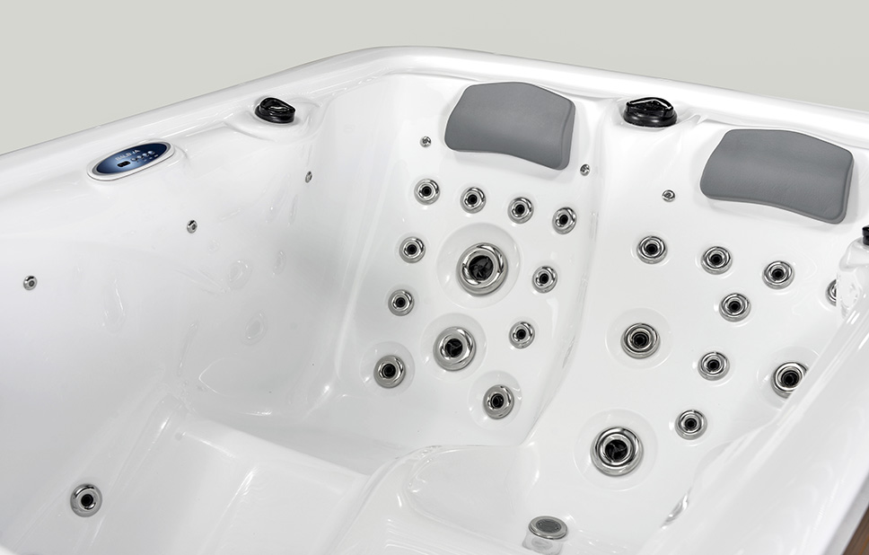 Bathtub Hotel LED Jet Massage 2 Person Outdoor Hot Tub Whirlpool Massage Bath SPA Acrylic Accessory Style spa whirlpool bathtub Outdoor spa bathtub BA-830