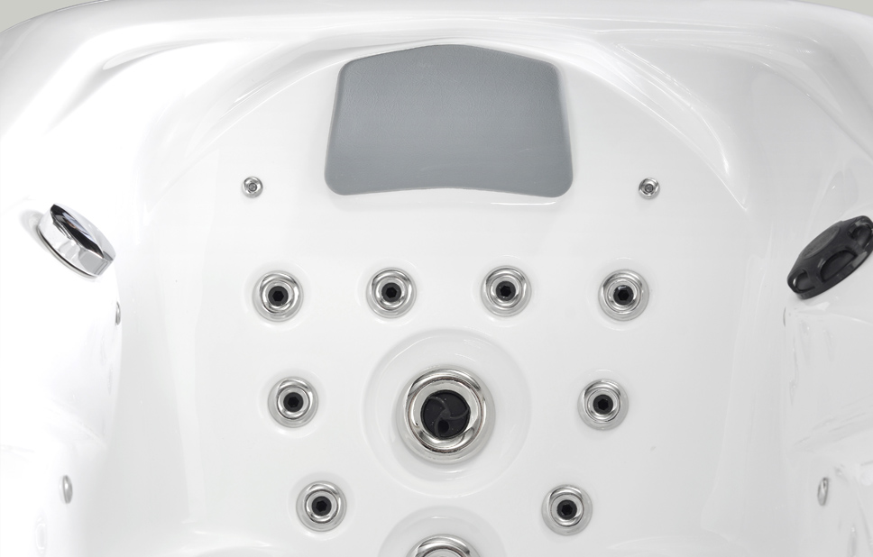 New Design Black Solid Surface Whirlpool Led Light Adult one person Freestanding corner rectangular hot Tub Outdoor spa bathtub BA-831
