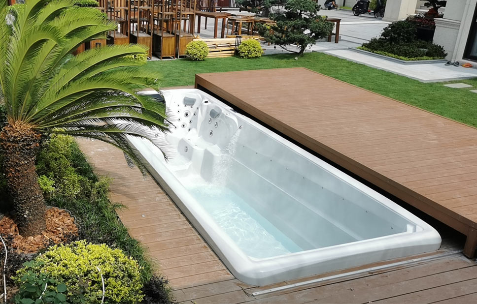 8 person swim spa whirlpool acrylic pool swimming hot tub spa outdoor hydrotherapy pool outdoor spa massage BA-832